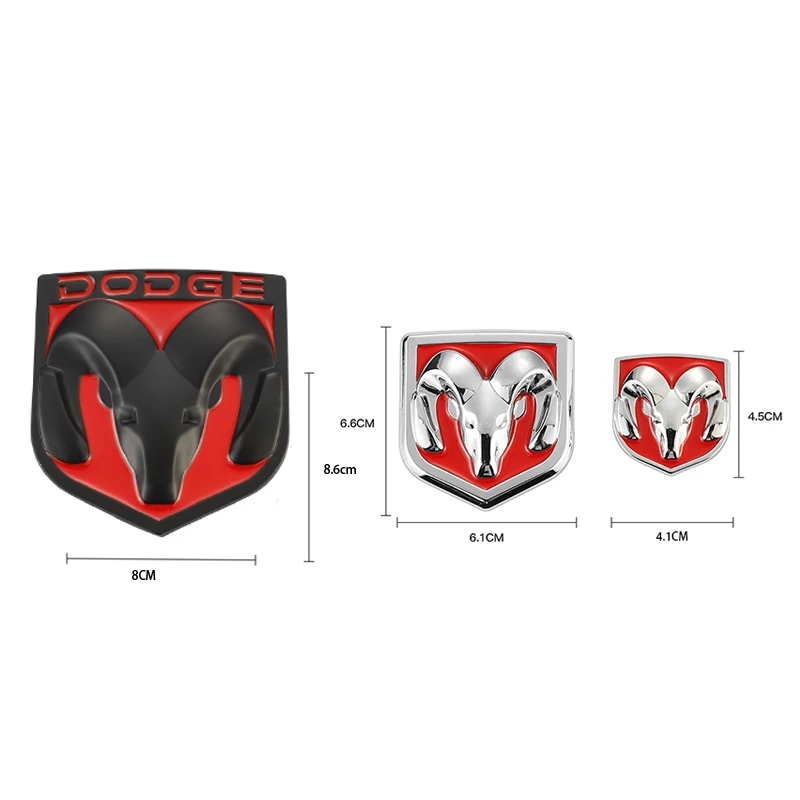 Car Badge Sticker Auto Emblem Accessories For Dodge Durango Caliber Dakota Journey Charger Ram 1500 Nitro Avenger Dart Challenge