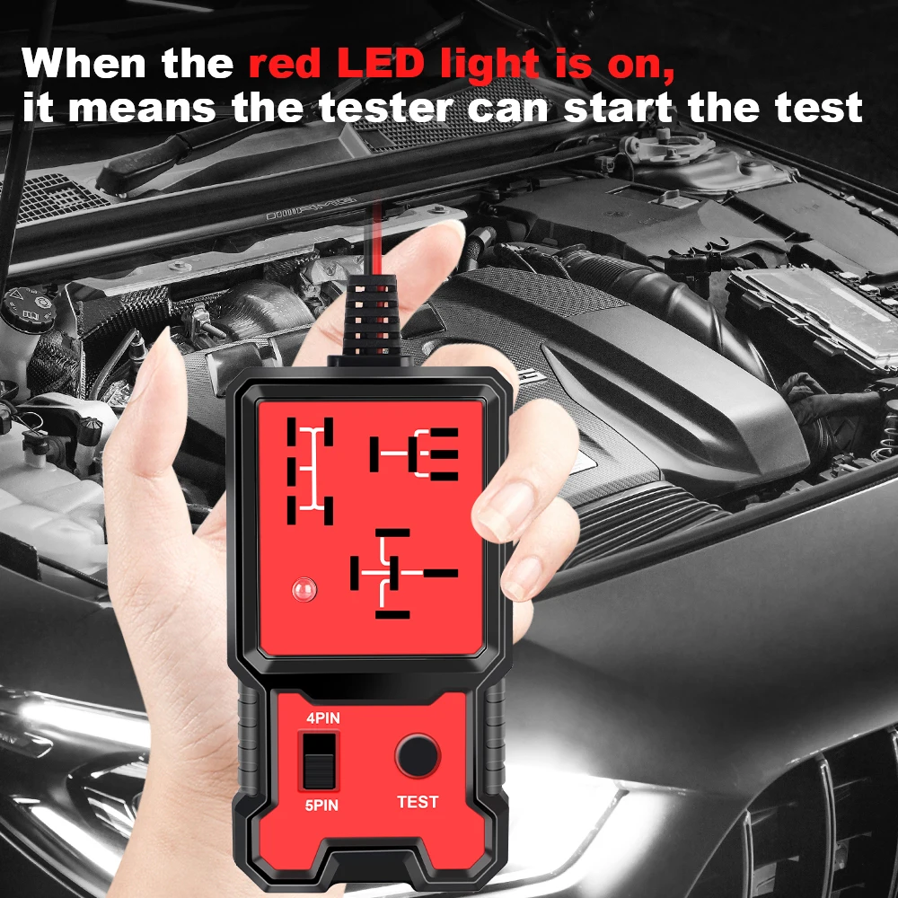 Car Relay Voltage Tester Indicator Light Automotive Electronic Relay Tester Universal 12V Battery Checker For RV Truck Trailer