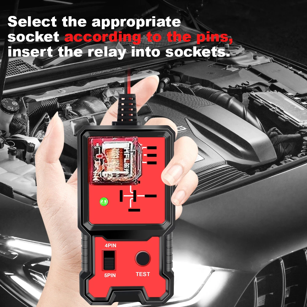 Car Relay Voltage Tester Indicator Light Automotive Electronic Relay Tester Universal 12V Battery Checker For RV Truck Trailer
