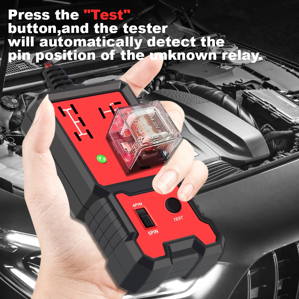 Car Relay Voltage Tester Indicator Light Automotive Electronic Relay Tester Universal 12V Battery Checker For RV Truck Trailer