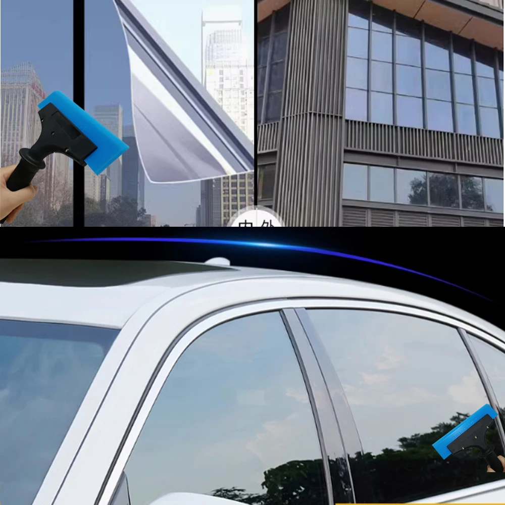 20cm Rubber Wiper; Car Window Film Scraper with Blue Soft Rubber; Car Windscreen Wiper; Cleaning Tool