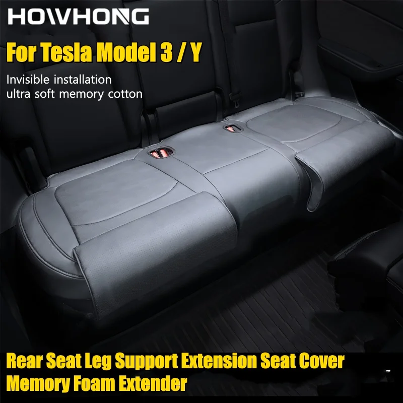 For Tesla Model 3 Y New Y Juniper Rear Seats Leg Support Extension Cover Memory Foam Extender Cushion Car Interior Accessories