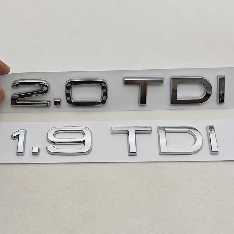 3D ABS Car Letters Logo 1.9 TDI 2.0 TDI 2.8 TDI Badge Rear Trunk Sticker Decals For Audi A3 A4 A5 A6 Q2 Q3 Q5 Auto Accessories