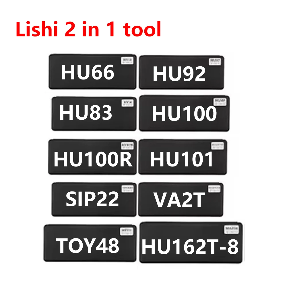 Lishi Vehicle 2-in-1 Decoder Cars Set HU66 HU162T(8) HU64 HU92 HU100 HU83 HU100R HU101 lishi 2in1
