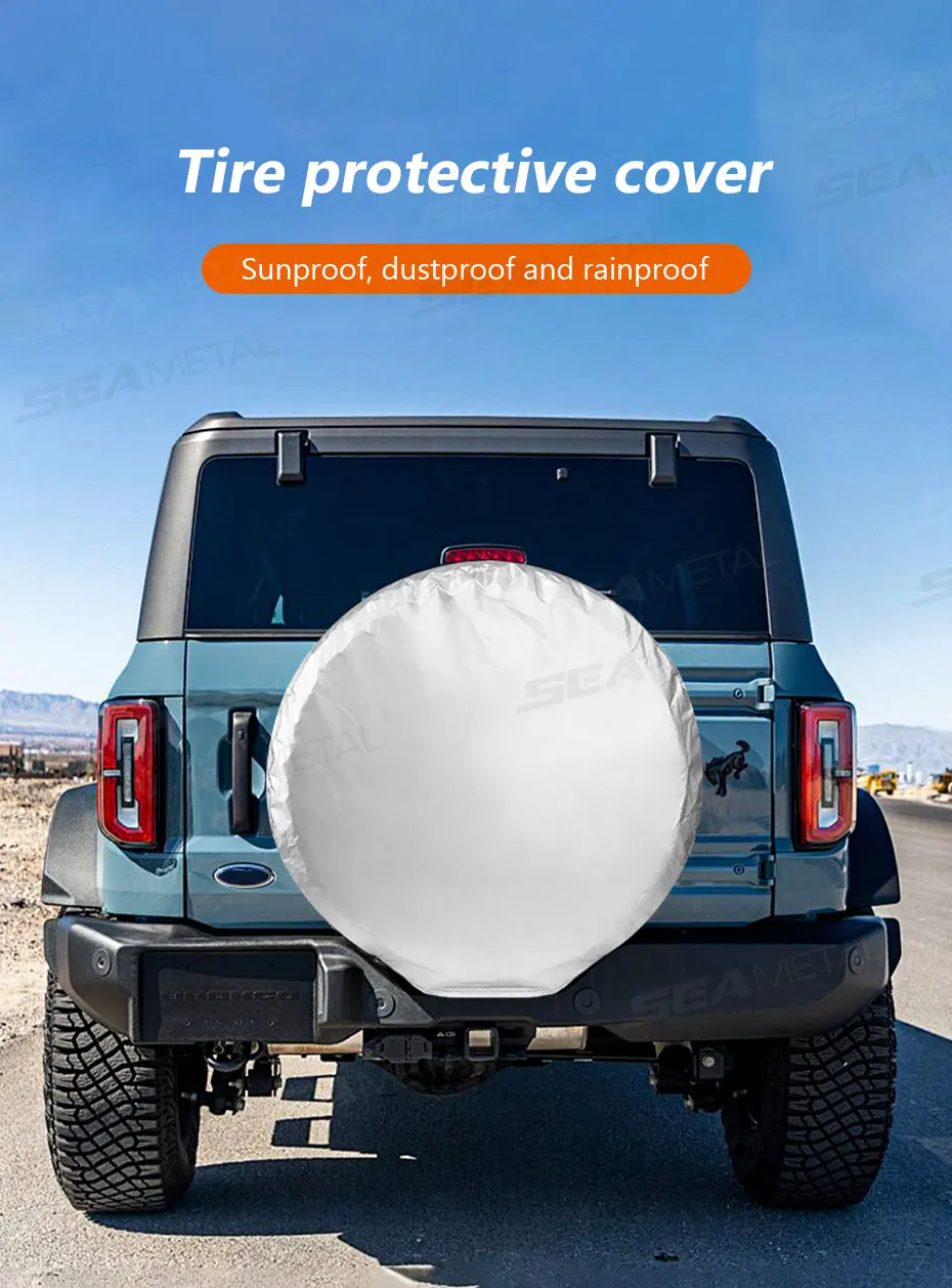 SEAMETAL 1/4pcs Universal Wheel Tire Covers Oxford Waterproof UV Sun Protectors Wheel Tire Covers for Camper Car Truck 29-32inch