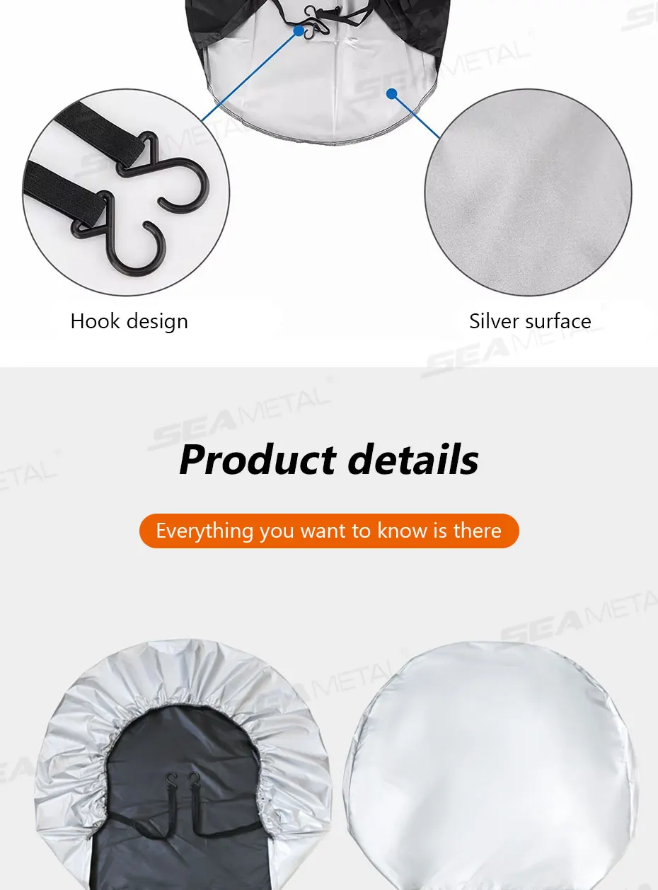 SEAMETAL 1/4pcs Universal Wheel Tire Covers Oxford Waterproof UV Sun Protectors Wheel Tire Covers for Camper Car Truck 29-32inch