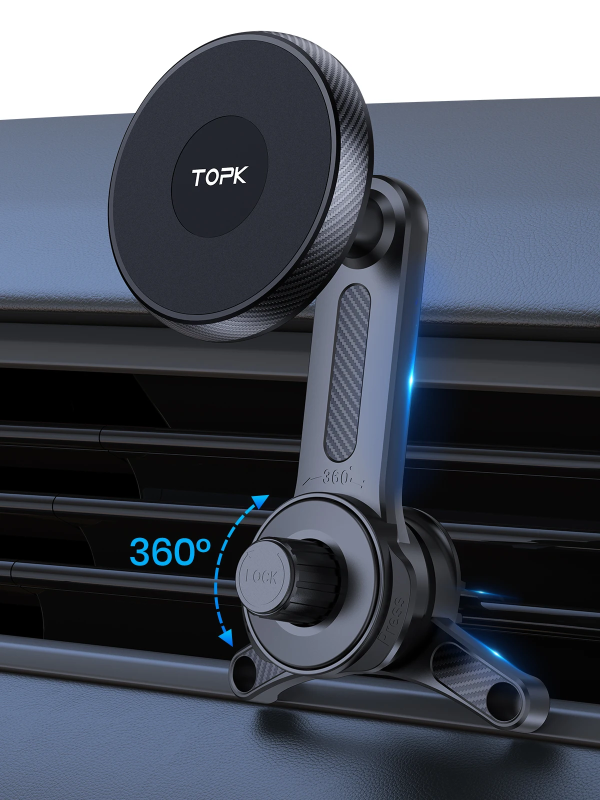 TOPK Magnetic Car Phone Holder for Magsafe Phone Mount ,Air Vent Car Phone Holder,Car Cradle for iPhone 15/14/13/12 Series