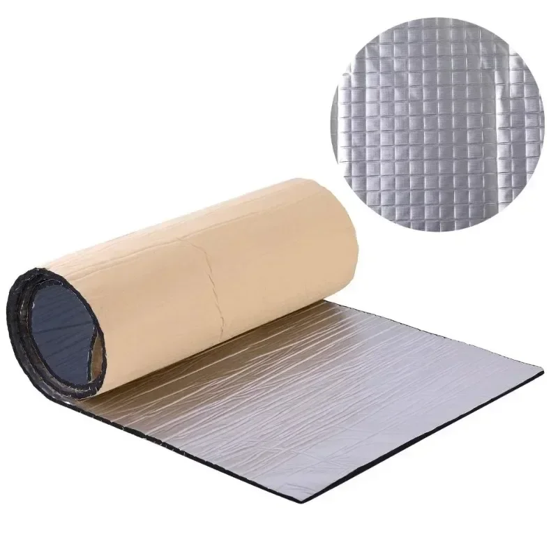 5/10mm Self Adhesive Aluminum Foil Insulation for Cars Sound Heat Proof Pad Fireproof for Engine Hood Door Panel Truck Van