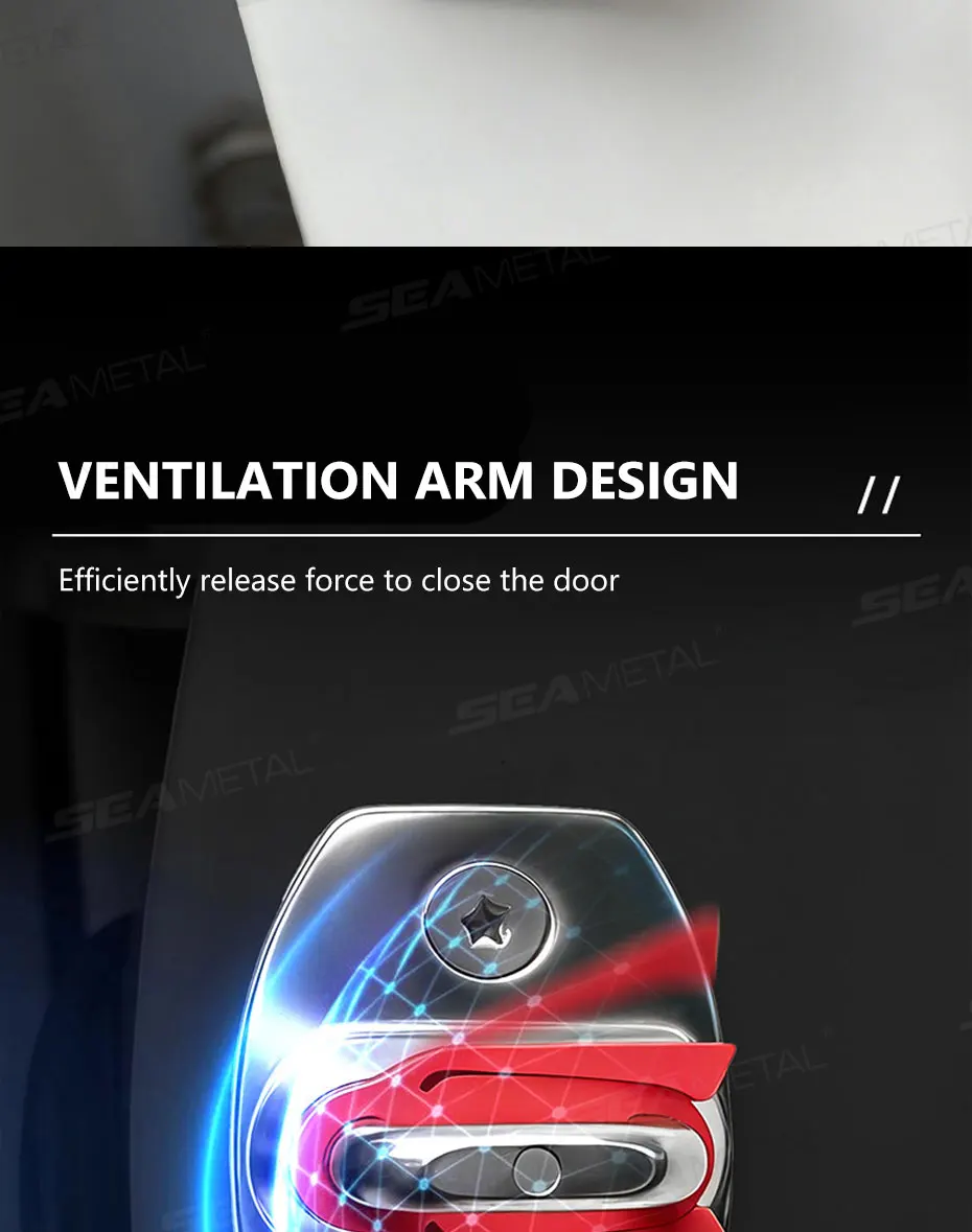 SEAMETAL 4Pcs Car Door Shock Absorption Cushion Soundproof Silicone Buffer Universal Car Side Door Vibration Absorber