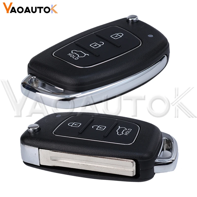 Remote Case 3/4 Buttons Housing For Hyundai HB20 SANTA FE IX35 IX45 Accent I40 Solaris Flip Car Key Shell TOY40 Key Fob Cover