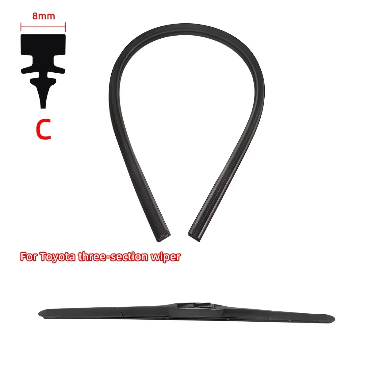 Car Windshield Wiper Rubber Strips Wiper Blade Replacement Parts All Types Seasons Windshield Wiper Blades Blade Car Accessorie