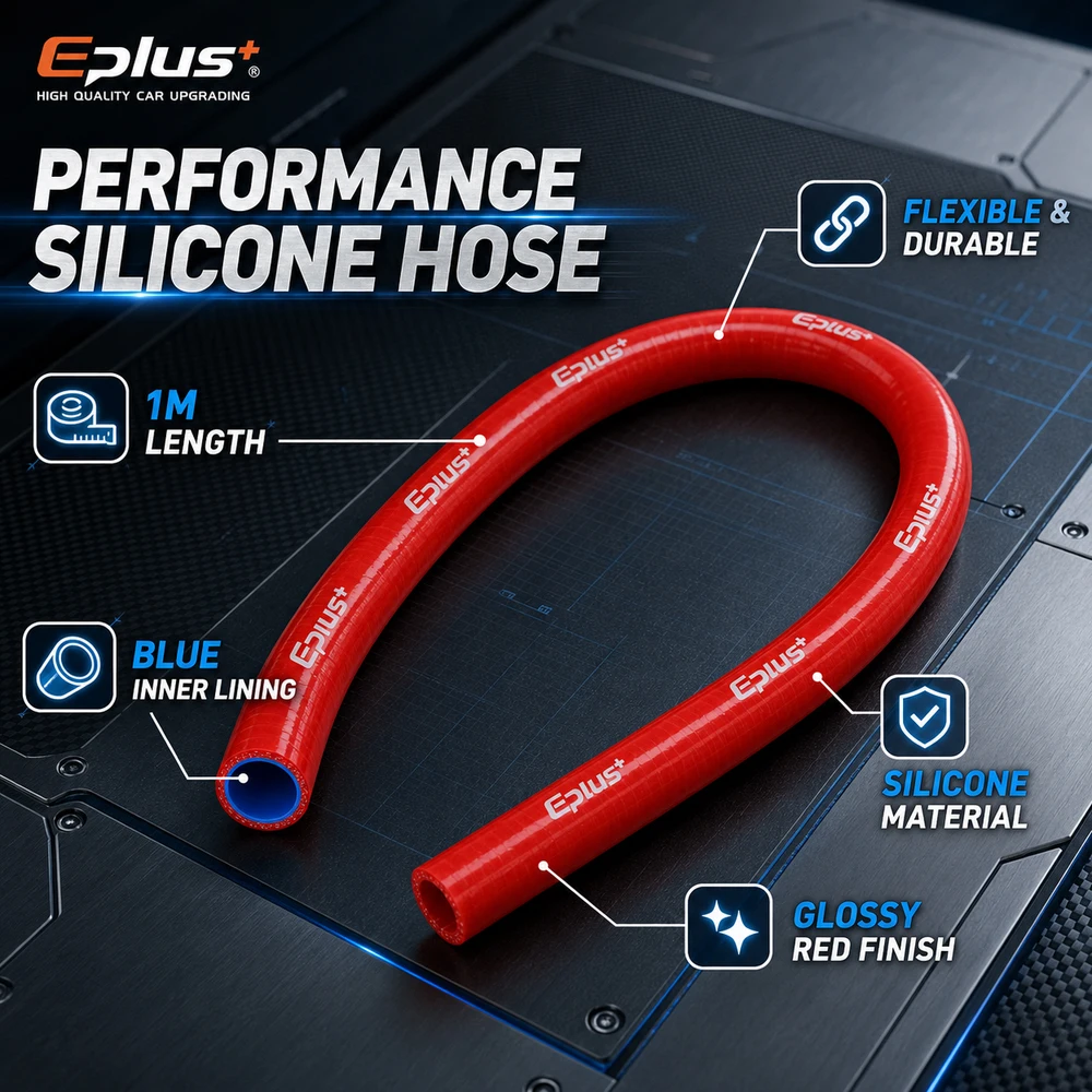 Universal Red 4-Ply Reinforced Silicone Tubing Hoses Vacuum Hose 1M Car Engine Air Pipe Flexible Auto Silica Gel Tube