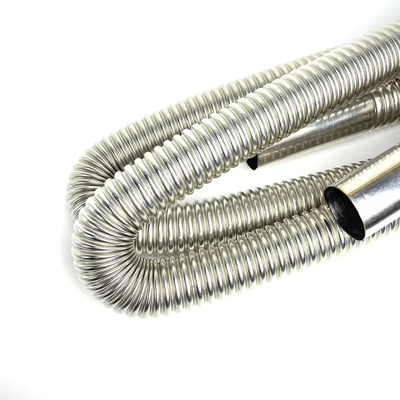 1Pc 60-300cm Car Air Diesel Parking Heater Stainless Steel Spiral Exhaust Pipe Gas Vent Hose Tailpipe Automobile Accessories