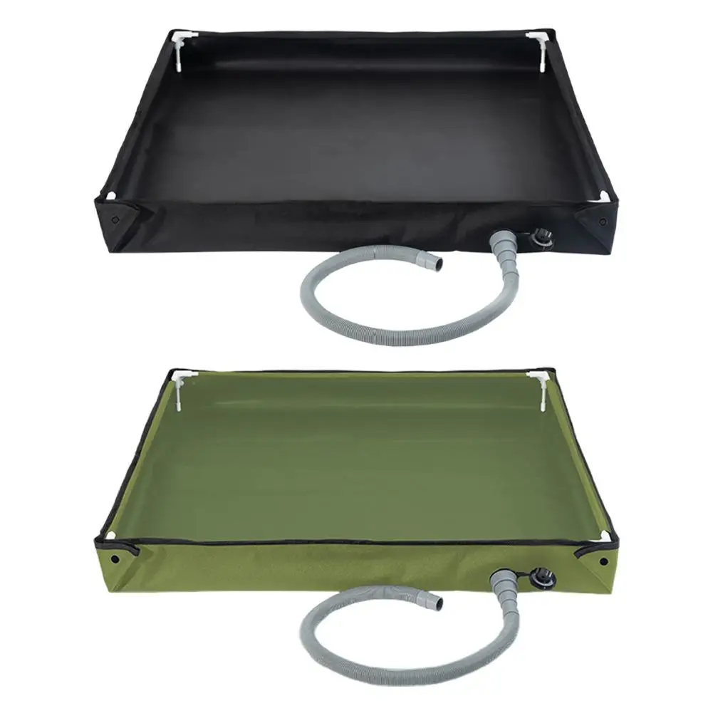 Portable Shower Pan with Drain Hose Foldable Shower Base Outdoor Tent Shower Tray for RV Outdoor Camping Shower Beach Pet Bath