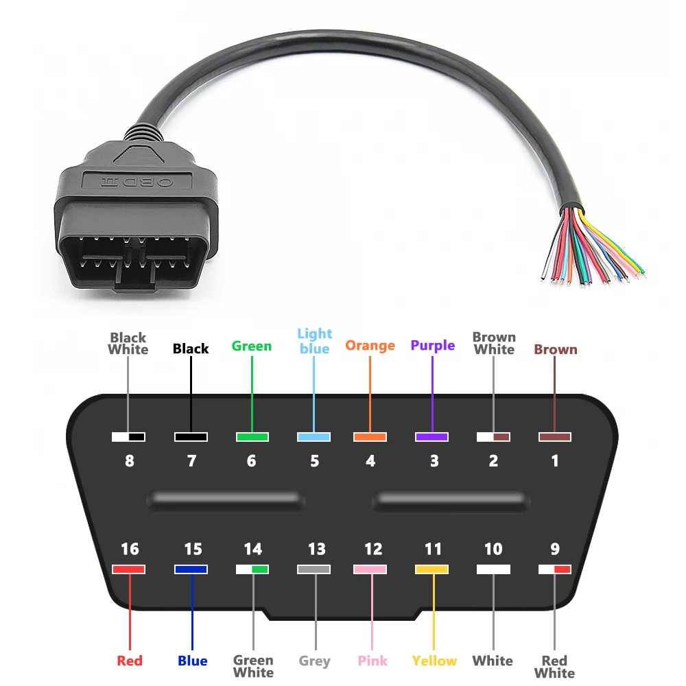 OBD2 30cm Male/Female Plug Connector Auto Scanner Cables OBDII 16Pin Automotive Diagnostic Extension Scanner Adapter