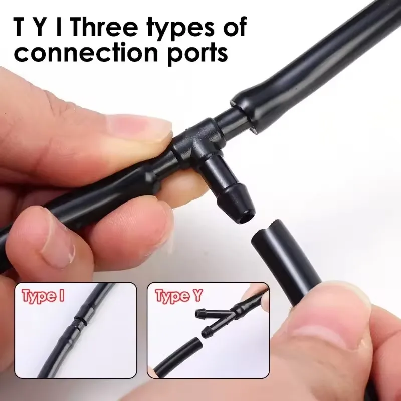 Auto Windshield Washer Nozzle Sprayer Set Universal Washer Hose Connector Dual Holes Windshield Washer Nozzle Car Accessories