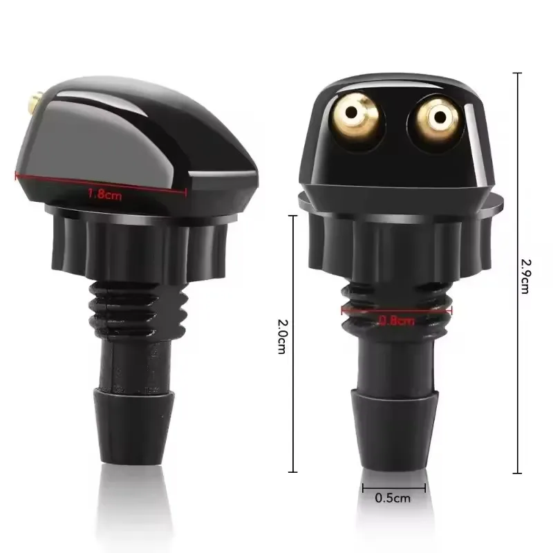 Auto Windshield Washer Nozzle Sprayer Set Universal Washer Hose Connector Dual Holes Windshield Washer Nozzle Car Accessories