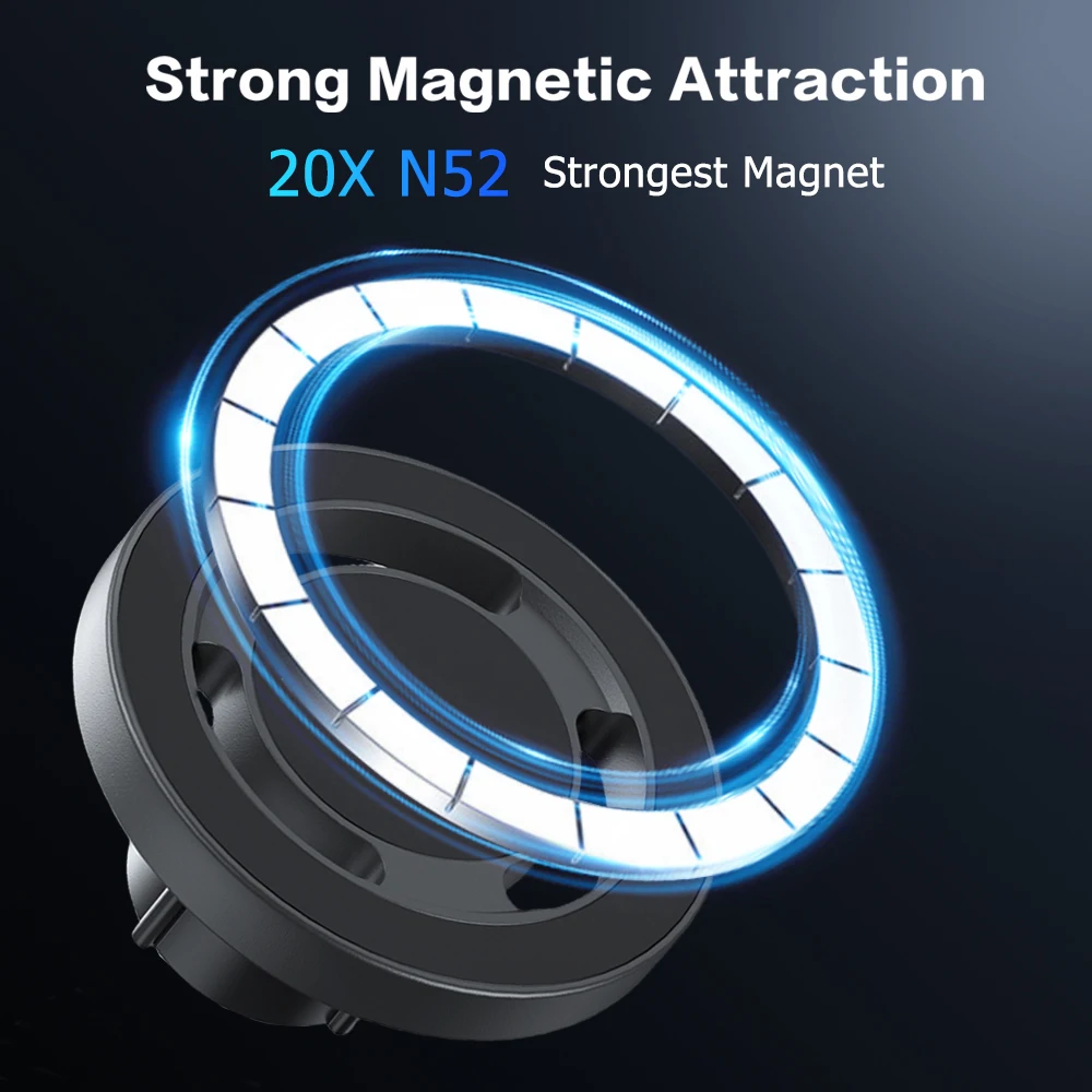Mini Magnetic Car Phone Holder Dashboard Swivel Mount with Strong Adhesive Base Universal Sticky Stand for All Mobile Cell Phone