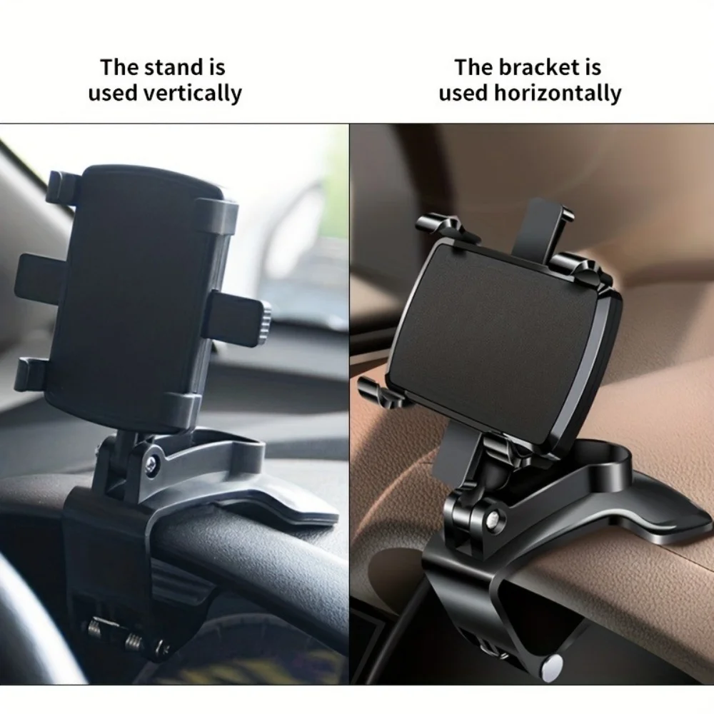 Universal Multi-Function Car Mobile Phone Holder Dashboard GPS Mobile Phone Holder Clip 360 Degree Rotatable Car Accessories