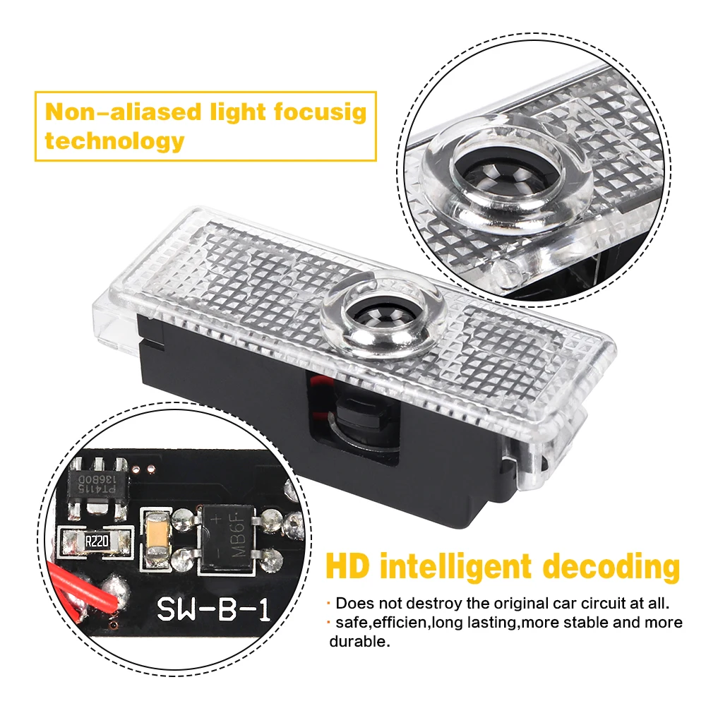 LED Car Door Interior Ghost Shadow Welcome Light Accessories For BMW E46 E60 E90 F10 F30 E92 E93 E91 E61 F07 F11 F18 E63 X3 Z4