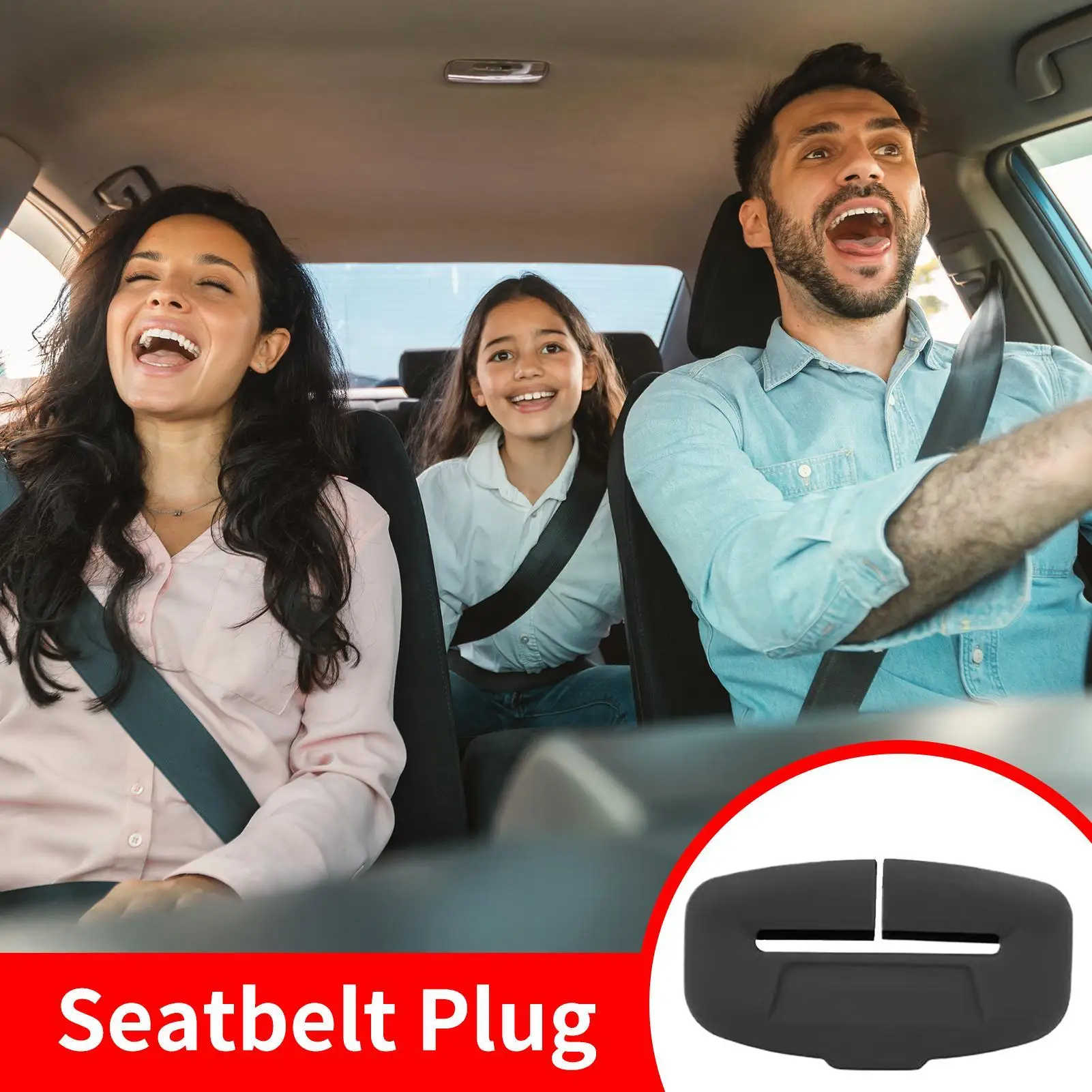 Car seat belt insertion protective cover card head silent dustproof silicone cover scratch resistant float interior modification
