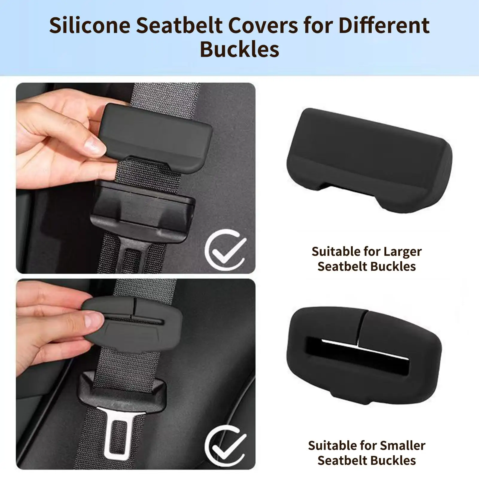 Car seat belt insertion protective cover card head silent dustproof silicone cover scratch resistant float interior modification