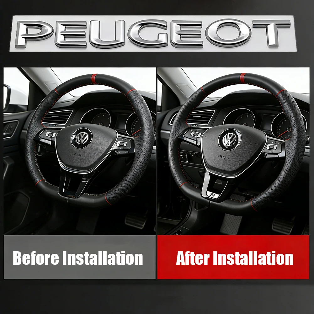 Car Steering Wheel Accessories Metal Stickers For VW Golf T‑Roc Tiguan Polo Passat T‑Cross Taigo ID.4 ID.7 Atlas Beetle MK7 6