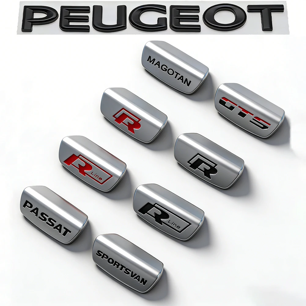 Car Steering Wheel Accessories Metal Stickers For VW Golf T‑Roc Tiguan Polo Passat T‑Cross Taigo ID.4 ID.7 Atlas Beetle MK7 6