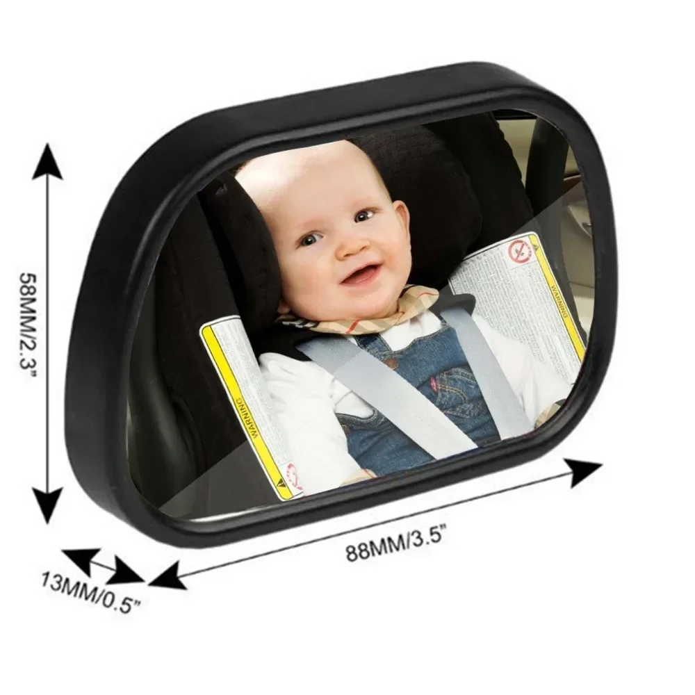Adjustable Car Baby Rearview Mirror 2 In 1 Convex Safety Mirror For Rear Seat Child Observation Driving Aid Accessory