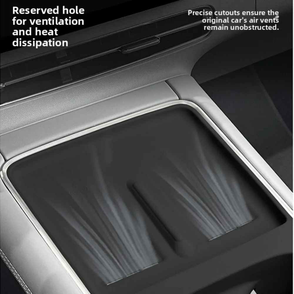 Car Cup Holder Phone Charging Tray For Xpeng G6 2025 2026 Anti-Dirt Pad Silicone Anti-Slip Shock-Absorbing Interior Accessories