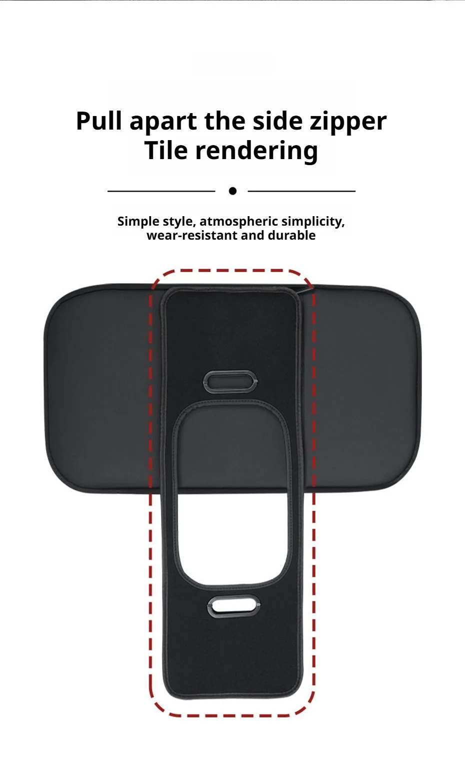 SEAMETAL Large Capacity Car Seat Organizer Universal Portable Storage Bag Zipper Side Opening Design Wear-Resistant Pu Leather