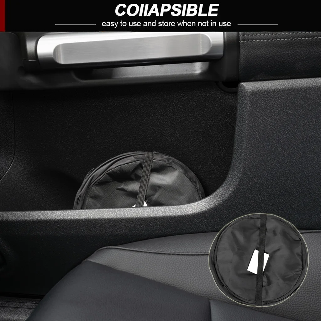 Collapsible Black Car Trash Can Pack Trash Bag Rubbish Waste Bin for Little Leak Proof Car Cooler Bag Garbage Bag Wastebasket