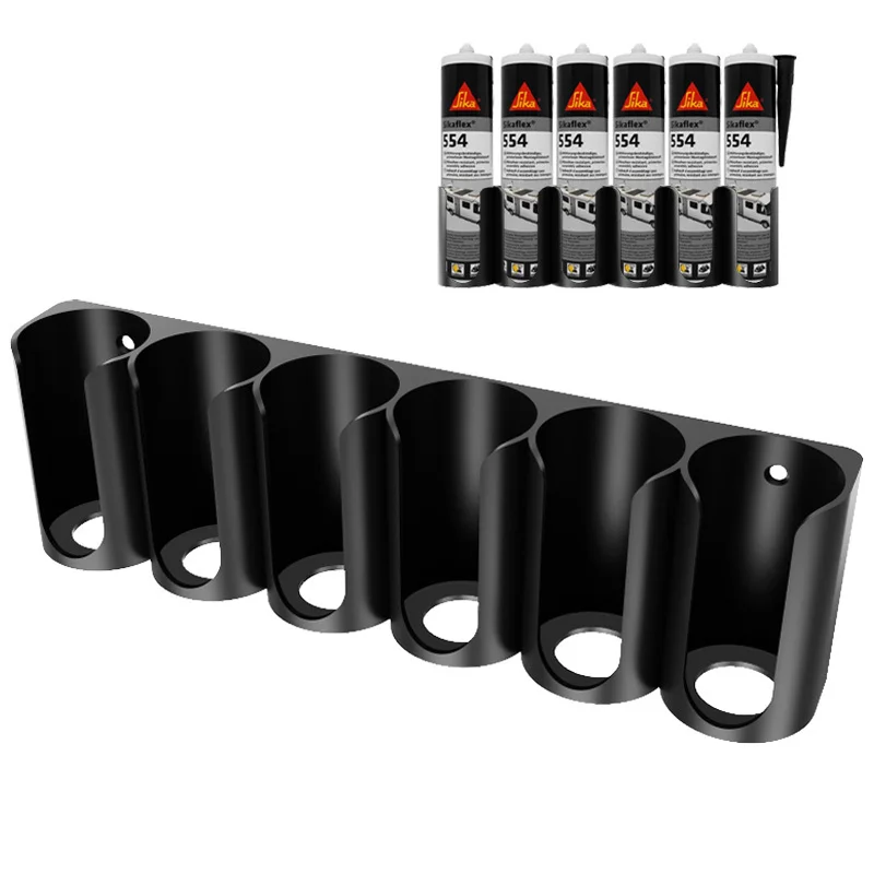 Motorhome/Garage Wall-Mounted Organiser 2/4/6-Bay Silicone Caulking Gun Holder Caulking Cartridge Rack Neat Storage System