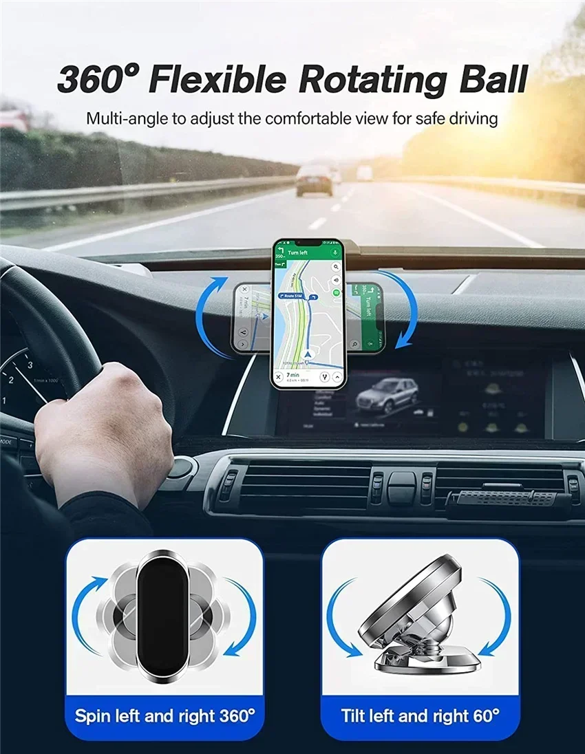New Magnetic Car Phone Holder for iPhone 17 16 15 14 13 Samsung Redmi Mobile Cell Phone Holder Stand Magnet Mount Bracket in Car
