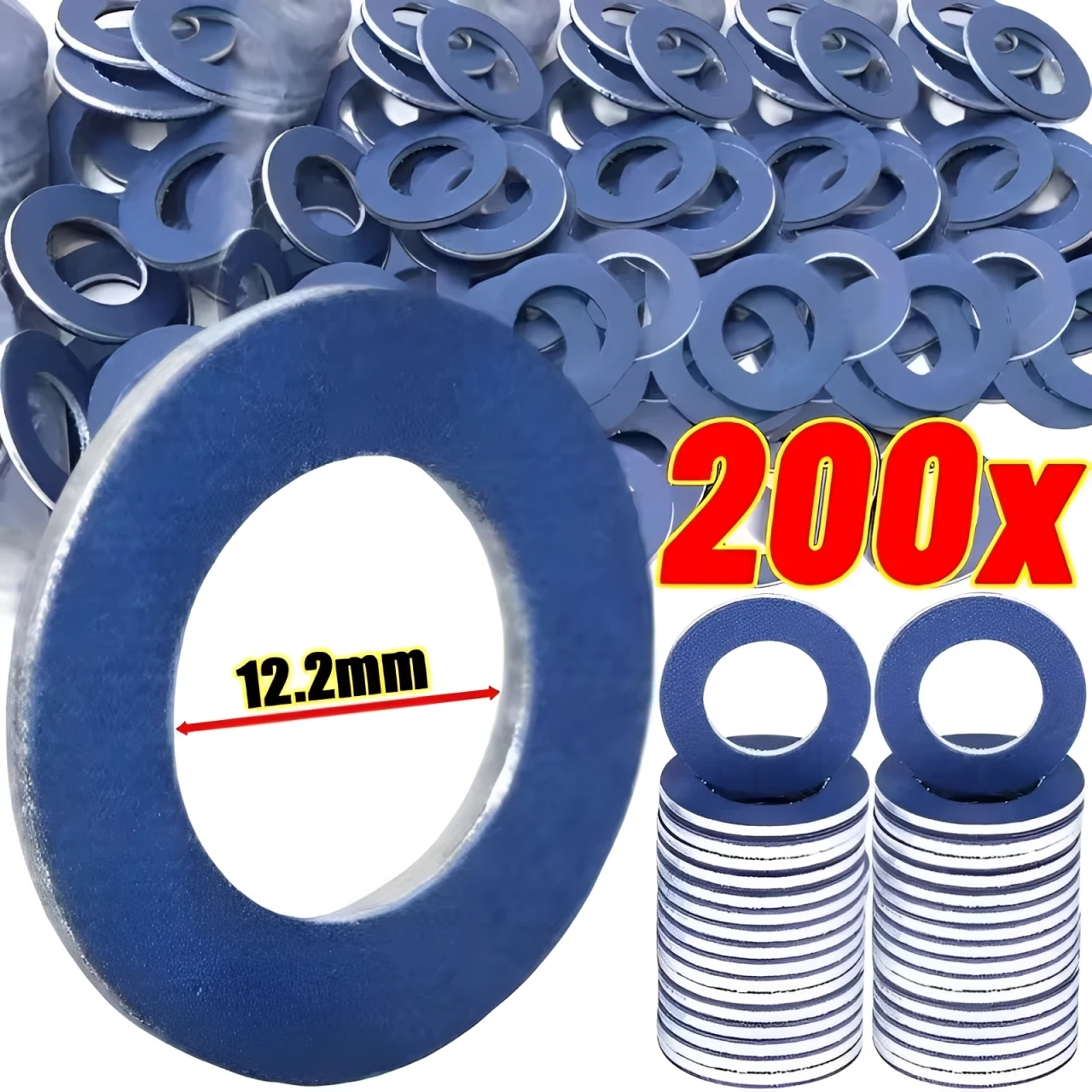 Oil Drain Plug Gasket Crush Washer 9043012031 Aluminum Blue Seal Ring for Camry Corolla RAV4 Highlander Lexus Auto Repair Kit