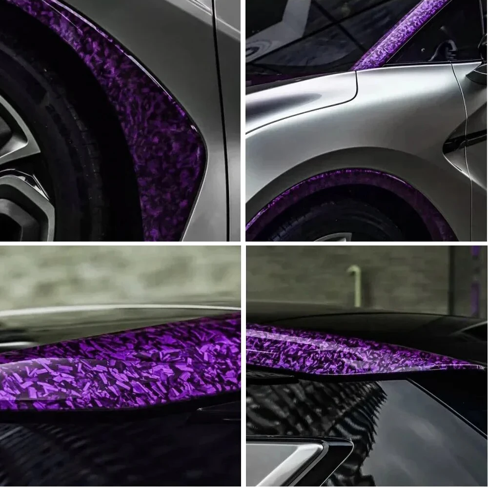 10/20/30/40/50 X 150cm Ultra Glossy Forged Carbon Fiber Vinyl Car Wrap Sticker Film Durable Weatherproof Sticker Easy to Install