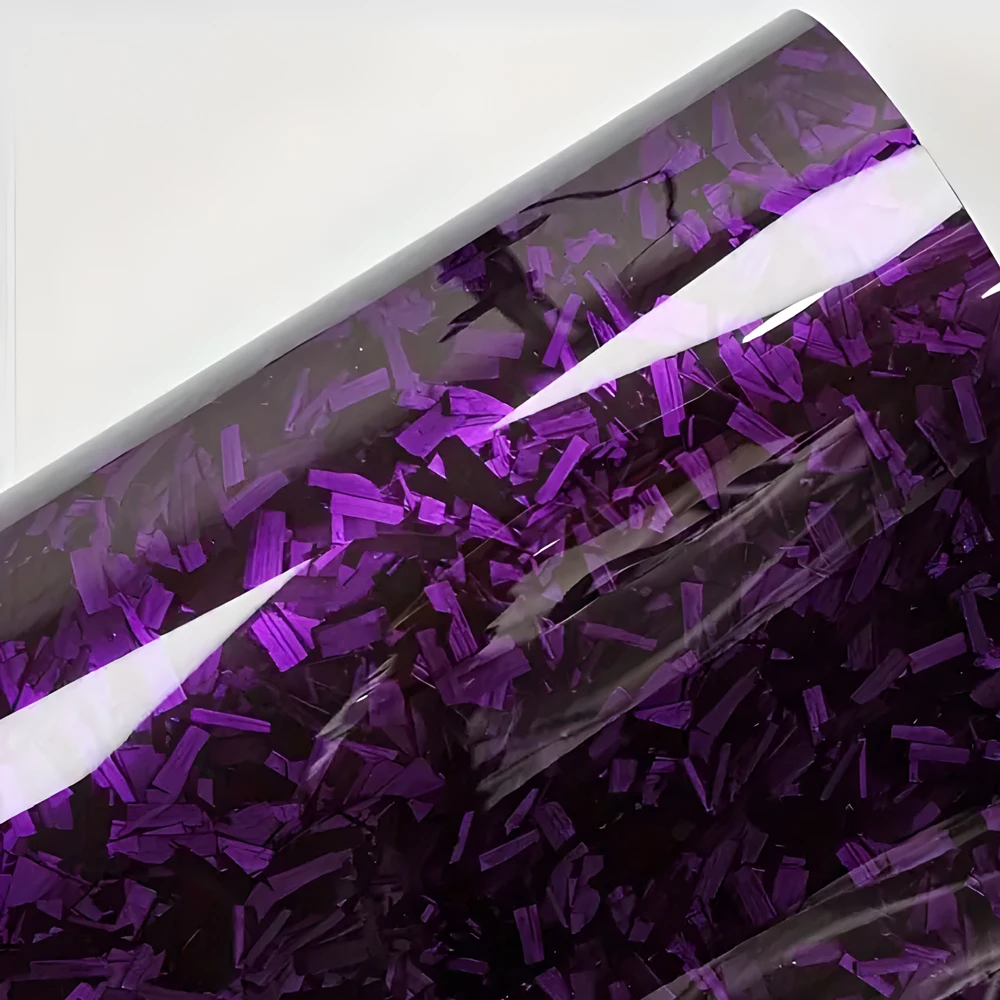 10/20/30/40/50 X 150cm Ultra Glossy Forged Carbon Fiber Vinyl Car Wrap Sticker Film Durable Weatherproof Sticker Easy to Install