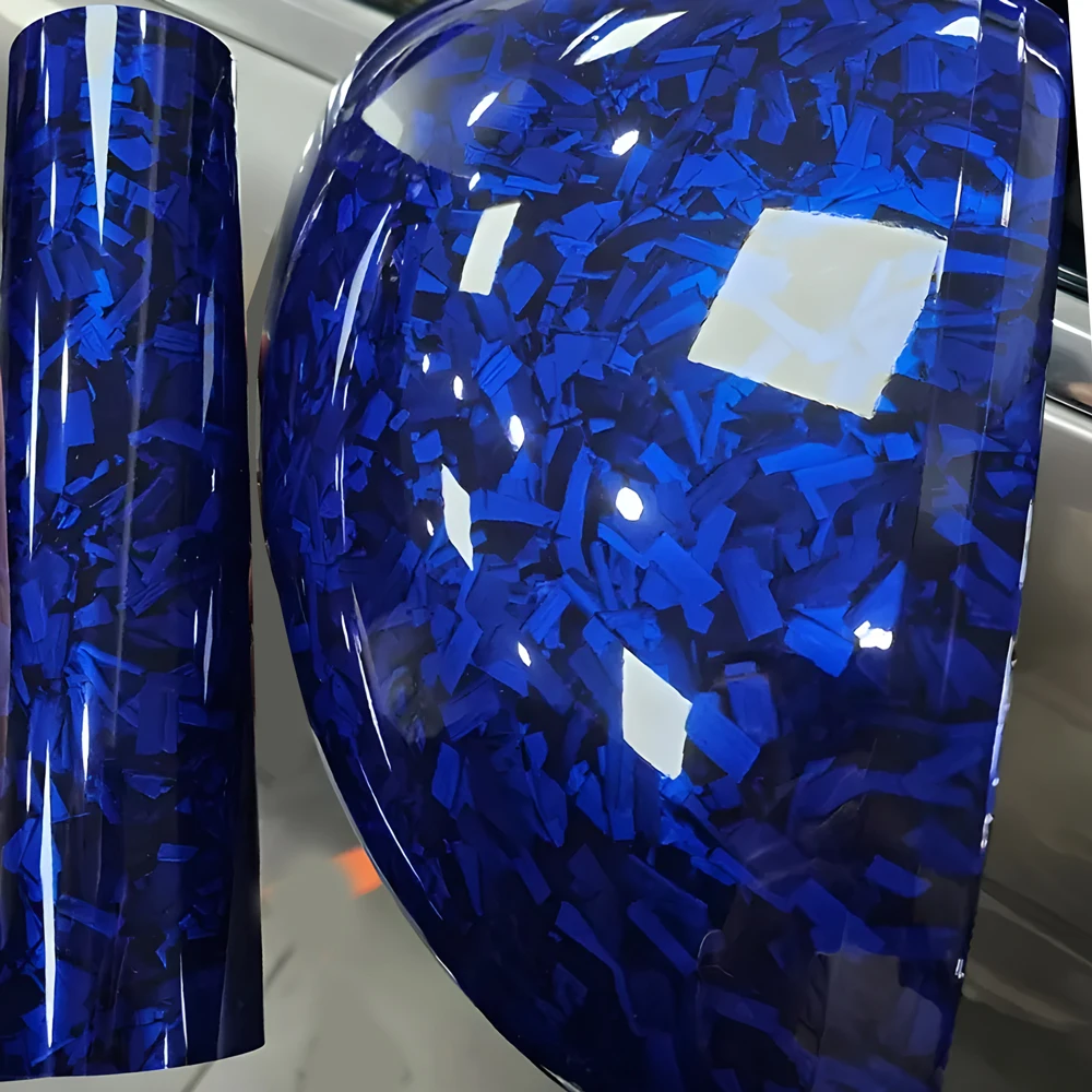 10/20/30/40/50 X 150cm Ultra Glossy Forged Carbon Fiber Vinyl Car Wrap Sticker Film Durable Weatherproof Sticker Easy to Install