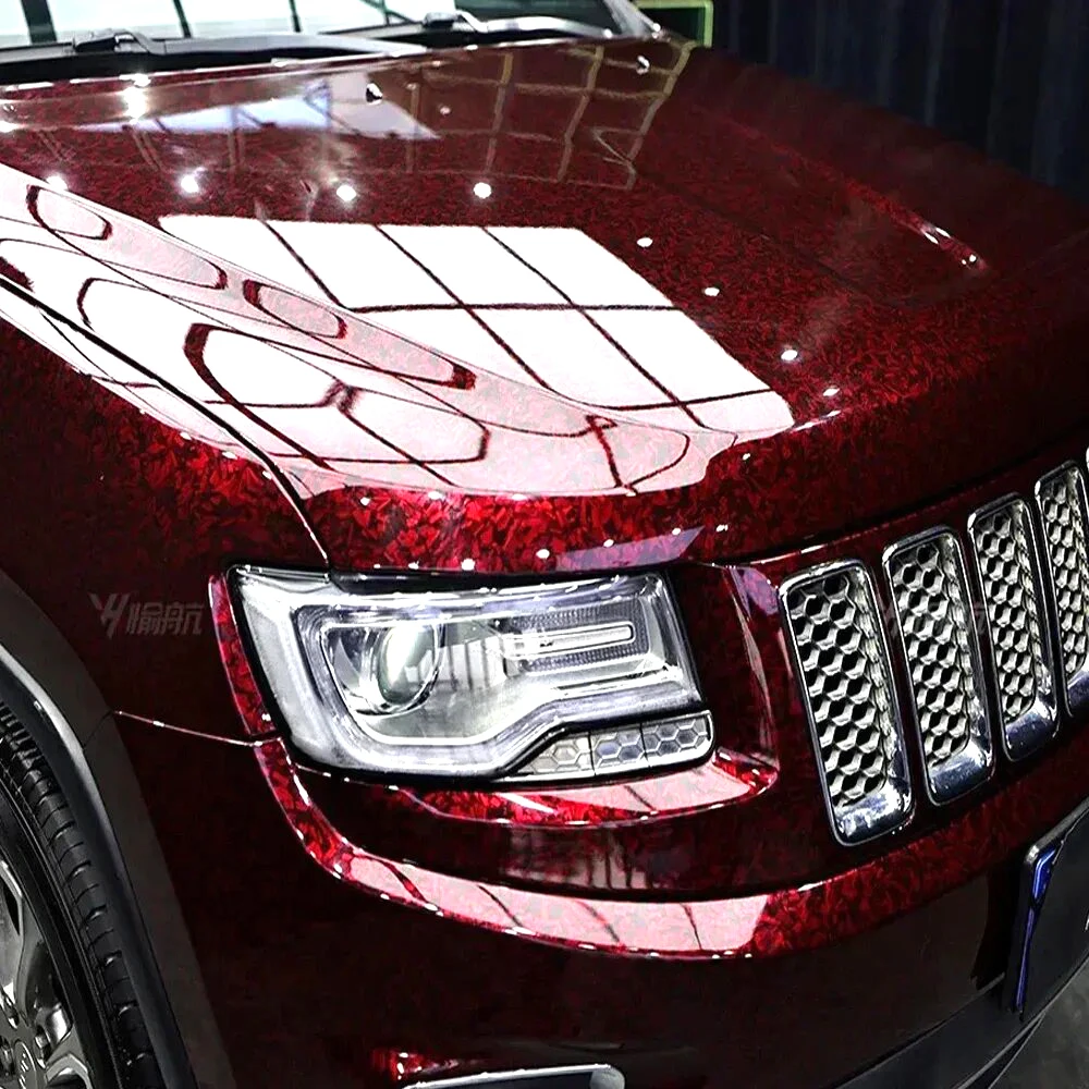 10/20/30/40/50 X 150cm Ultra Glossy Forged Carbon Fiber Vinyl Car Wrap Sticker Film Durable Weatherproof Sticker Easy to Install
