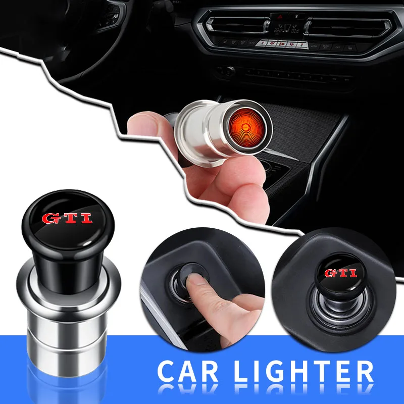 1Pcs Auto Interior Cigarette Lighter Power Plug Emblem Car Accessories For VW GTI Polo Passat B5 B6 B7 T4 T5 Golf 4 5 6 Tiguan