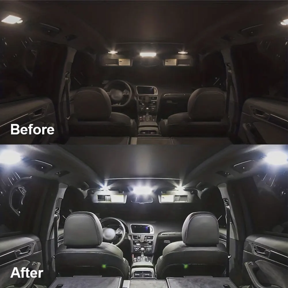 Car Interior LED Lights Kit For AUDI A4 S4 RS4 B5 B6 B8 Sedan Avant (W) 1996 1999 2000 2001 2005 2007 2009 2010 2011 2013 2015