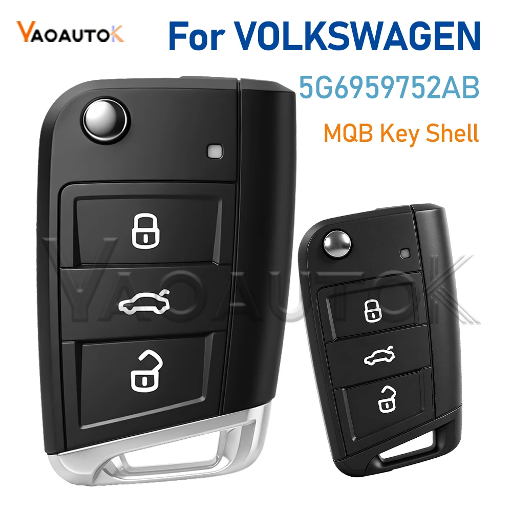 For Golf 5 7 MK7 Touran Polo Tiguan MQB GTI MK7 For Skoda Octavia For Seat HU66 HU162T Remote Key Shell Case 5G6959752AB Cover