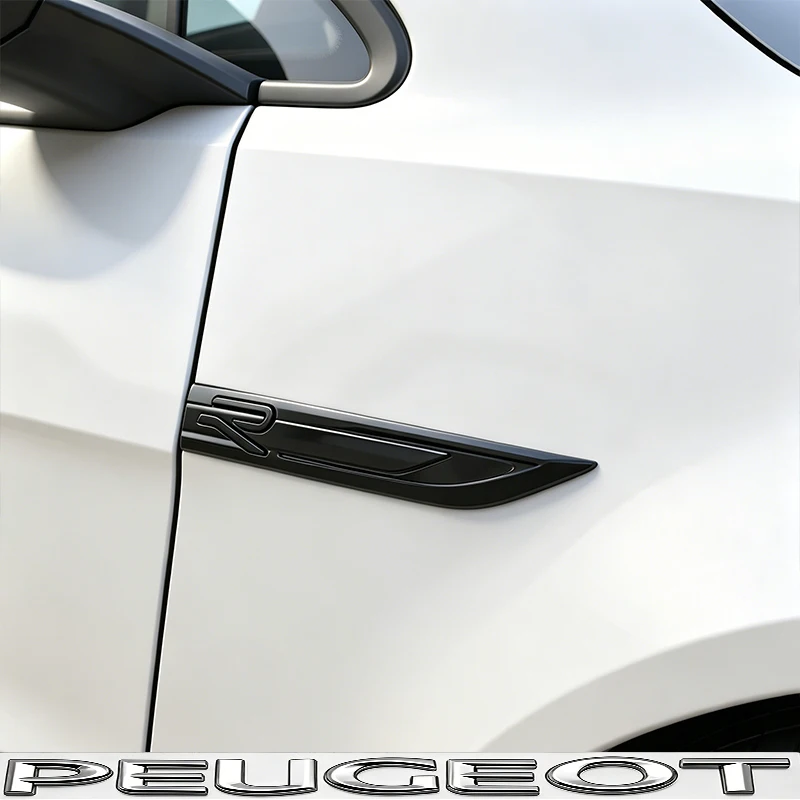 Car Blade R Logo Fender Trim Car Side Wing Badge Decoration Auto Styling Accessories For VW Golf Tiguan T-Roc Polo Passat ID.4 T