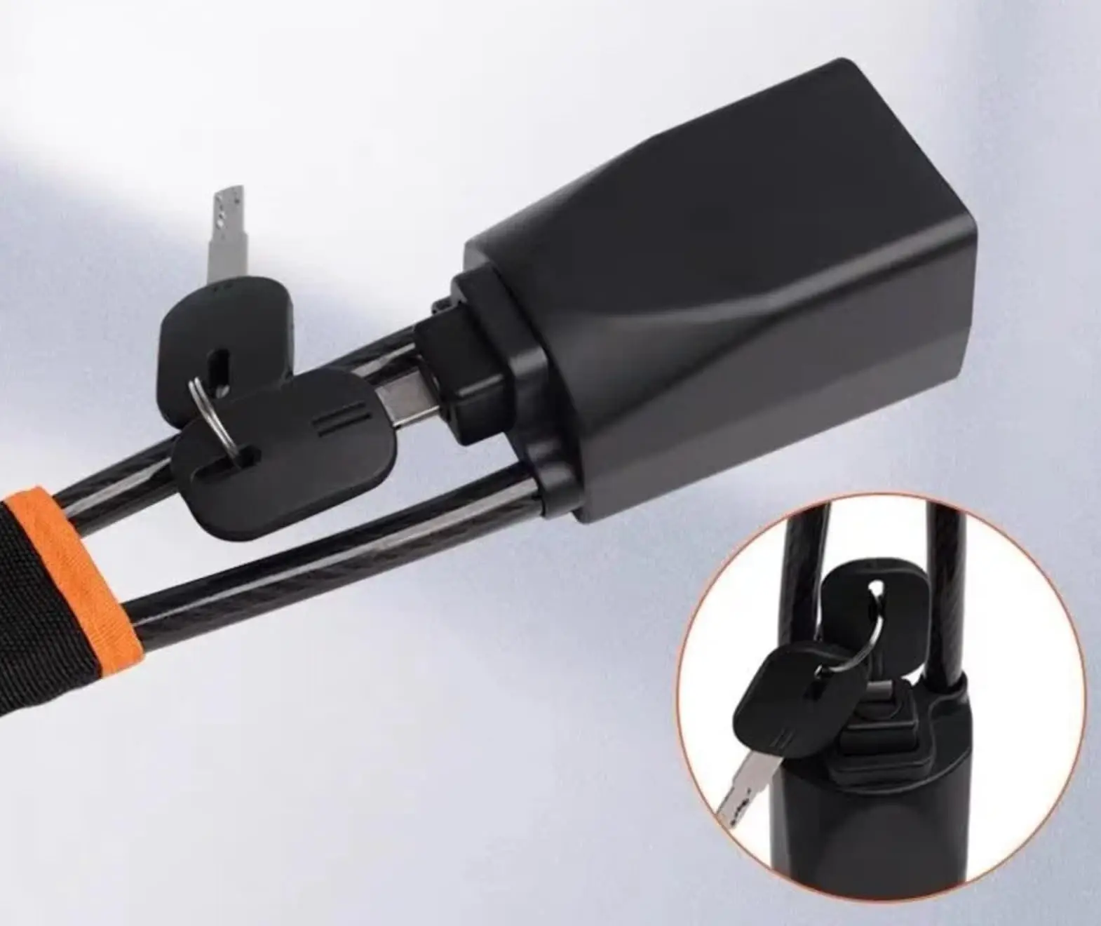 Car Steering Wheel Lock, Anti-Theft Steel Cable Security Lock, Universal Vehicle Safety Device for Cars