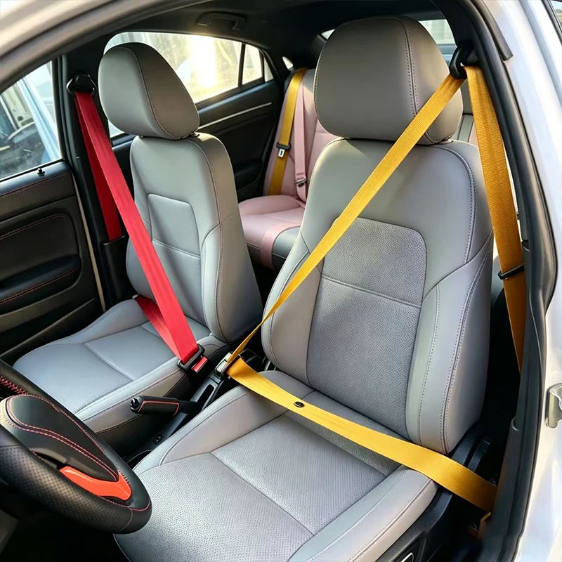 1Pcs Universal Car Seat Belt DIY Lap-Belt Car High-Strength Polyester Seat Safety Belts Multicolor Seat Belt Car Accessories