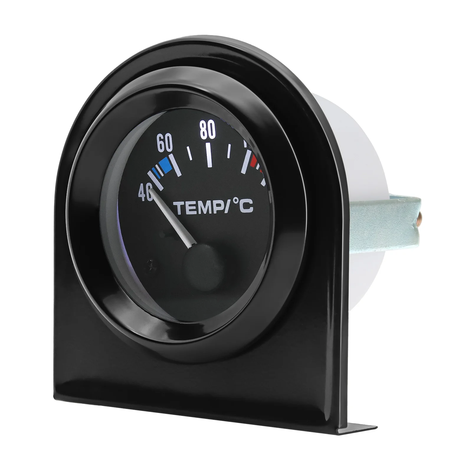 40-120 Celsius Car 52mm Water Temperature Gauge with Adaptor Joint Pipe Radiator 1/8NPT Sensor Racing Water Tank Level Indicator