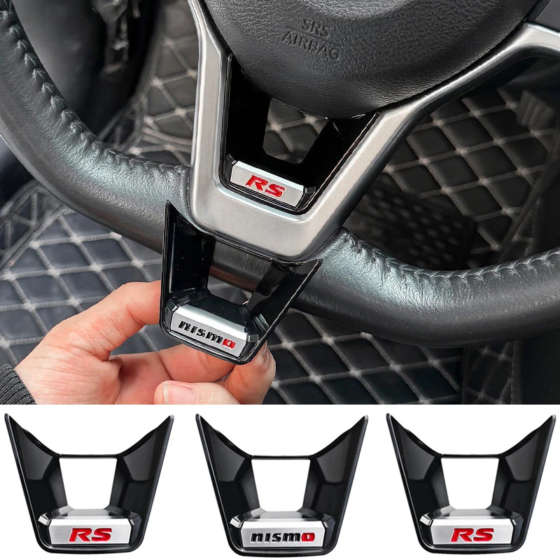 Car Steering Wheel Buckle Badge Accessory For Nissan GTR NISMO Qashqai Patrol X-trail Tiida Navara Sylphy Juke Teana Skyline Alm