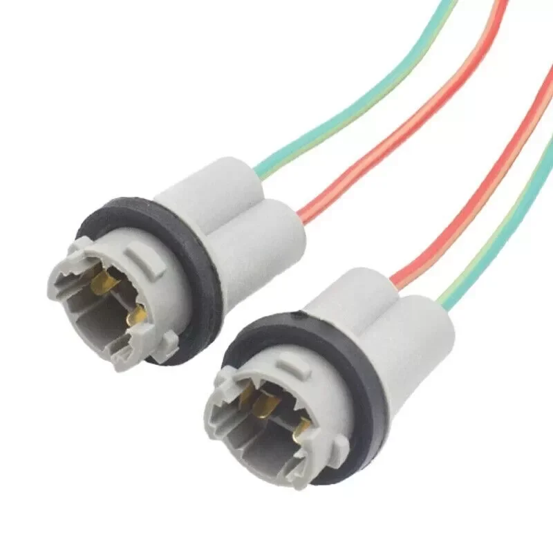 2Pcs Bulb Socket Wiring Harness Socket Connector for 501 W5w T10 Bulb Holder Socket Pre Wired Led Halogen Lamp Rubber Seal