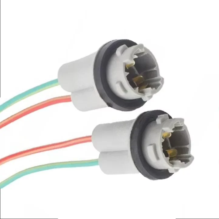 2Pcs Bulb Socket Wiring Harness Socket Connector for 501 W5w T10 Bulb Holder Socket Pre Wired Led Halogen Lamp Rubber Seal