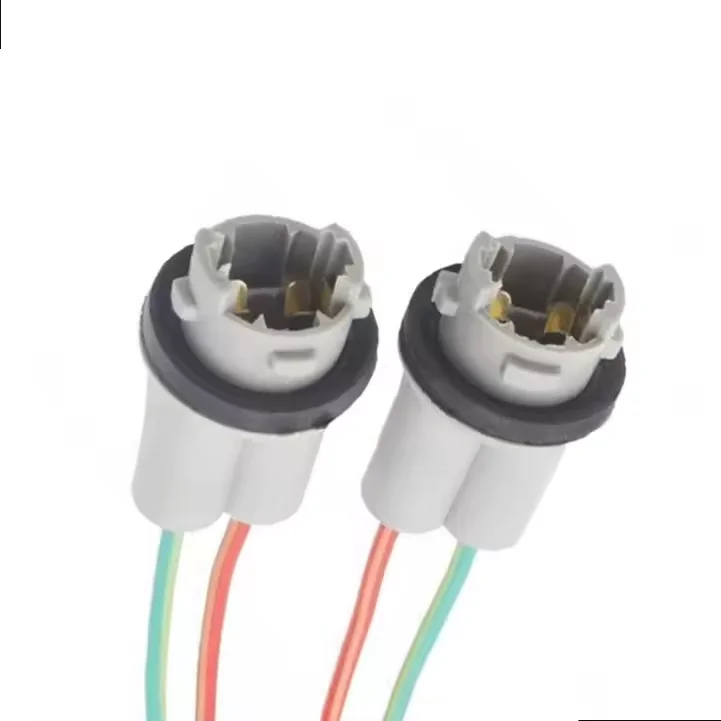2Pcs Bulb Socket Wiring Harness Socket Connector for 501 W5w T10 Bulb Holder Socket Pre Wired Led Halogen Lamp Rubber Seal